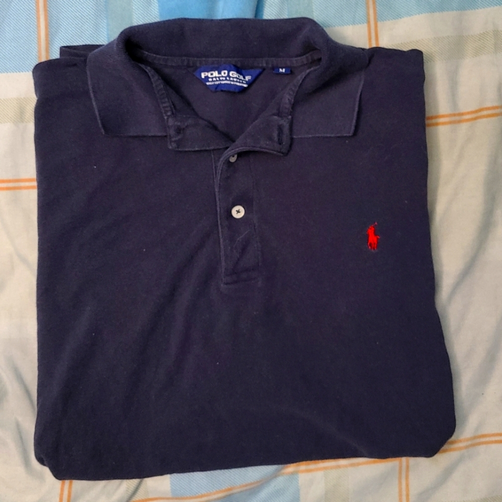 POLO Golf RALPH LAUREN Mens Navy Blue Short Sleeve Medium